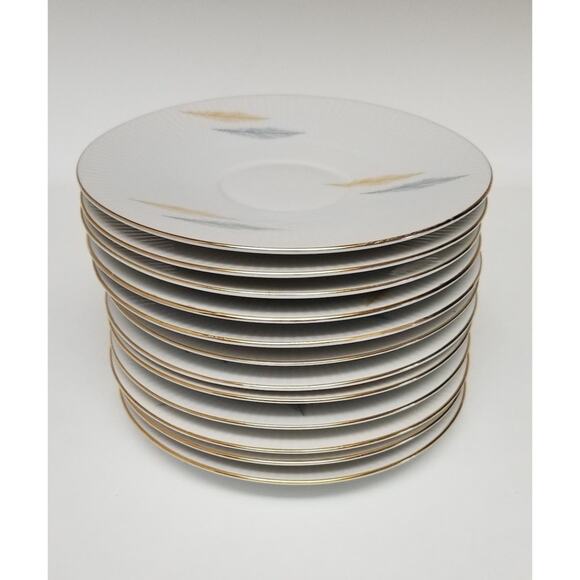 Seltmann Weiden Bavaria Monika Vintage Gold Rims Rare 64 PC Dinnerware China Set - Picture 15 of 16